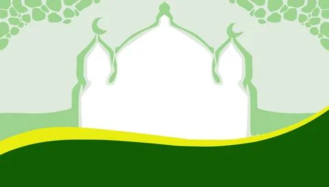 The background theme is Ramadan and Islamic holidays, with a picture of a g.. Stock Illustration