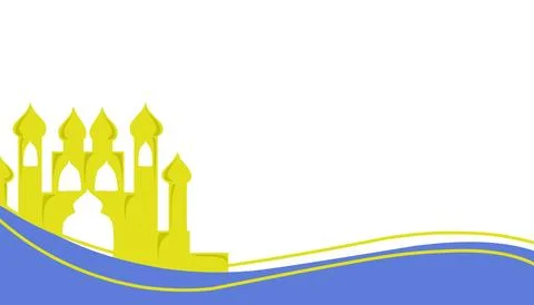 The background theme is Ramadan and Muslim holidays with a silhouette of a .. Illustrazione stock