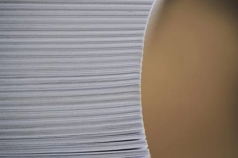 Background thick stack paper sheets. Foto stock