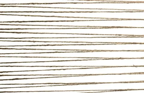Background of thin rope on a white background Stock Photos