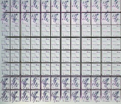 Background of three-dimensional white blocks Stock Illustration