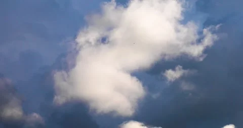 A background of thunderstorm clouds in windy weather before rain Stock Footage 338307049