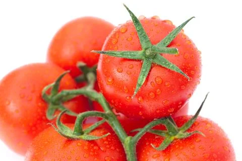 Background of the tomato with water drops Foto stock