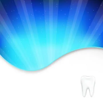 Background with tooth and beams Stock Illustration