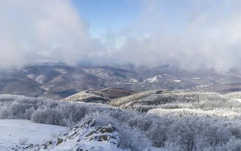 A background from the top of the mountain Foto stock