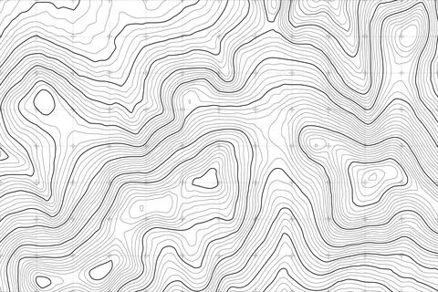 Background of the topographic map. Topo map with elevation. Geographic line Иллюстрация