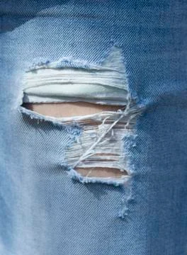 Background of torn jeans Foto stock