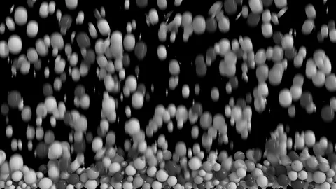 Background, transition from falling color capsules which falling down and slowly Stock Footage 110754537