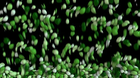 Background / transition from falling color soft roundness with true physics 3982 Stock Footage 110756714