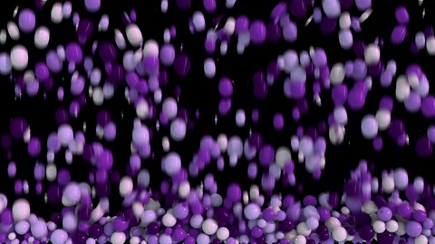 Background, transition from falling color spheres which falling down and slowly  Video stock 110745974