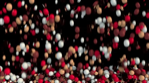 Background, transition from falling color spheres which falling down and slowly  Video stock 110749514
