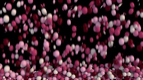 Background, transition from falling color spheres which falling down and slowly  Video stock 110750530