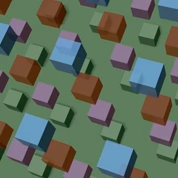 Background of transparent cubes Stockillustratie