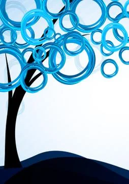 Background with tree Illustrazione stock