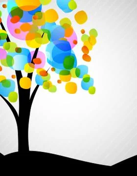 Background with tree Stock Illustration