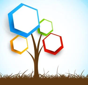 Background with tree Stock Illustration