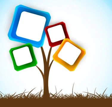 Background with tree Stock Illustration