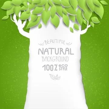 Background with tree Stock Illustration