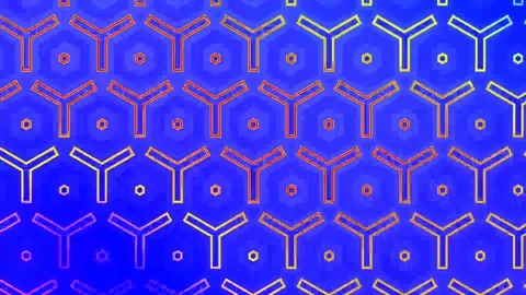 Background of triangles and hexagons moving alternating shapes Stock Footage 159527973