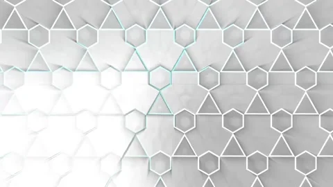 Background of triangles and hexagons moving alternating shapes Stock Footage 159527979