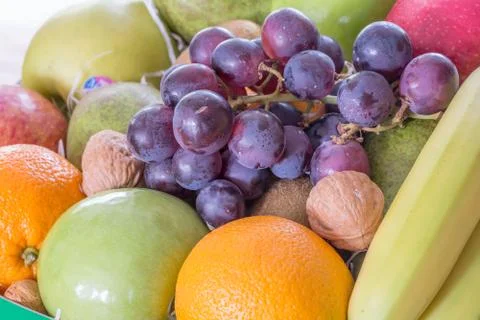 Background of tropical fruit Stock Photos