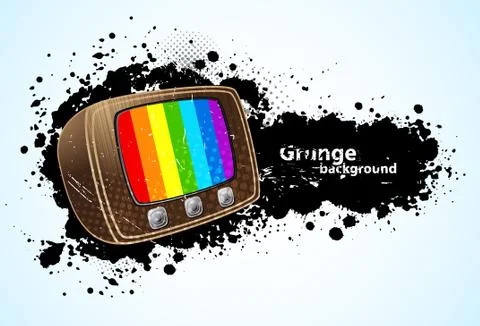 Background with tv Stock Illustration