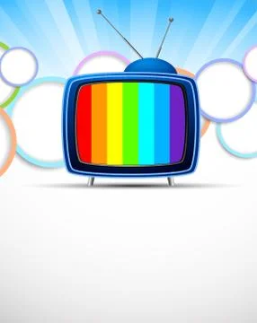 Background with tv Stock Illustration