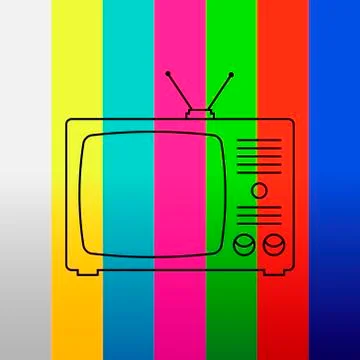 Background with tv Stock Illustration