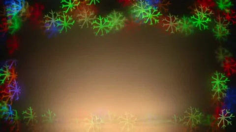 Background of twinkling multicolored snowflakes Video stock 83764931