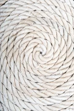 Background of twisted white ropes Stock Photos