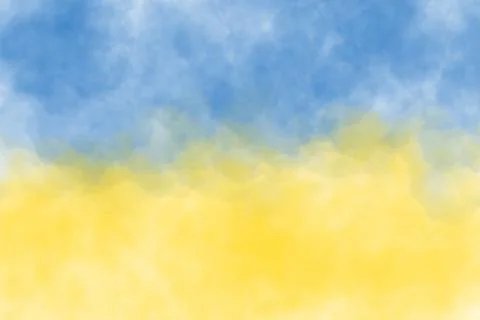 Background of two abstract stripes of blue and yellow colors symbolizing the Stock Illustration