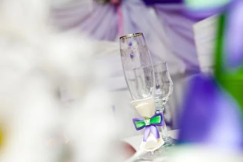 Background of two glasses Stock Photos