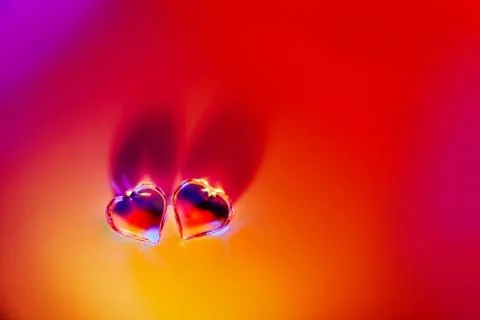 Background with two hearts. Stock Photos