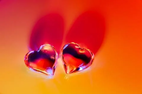 Background with two hearts. Stock Photos