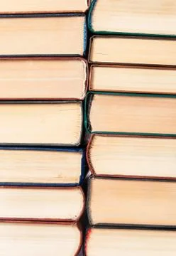Background of two stacks of old books Stock Photos