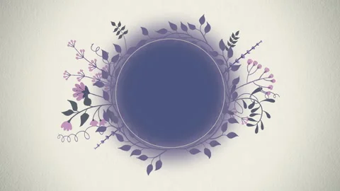 The background under the title is round with flowers Stock Footage 141311562