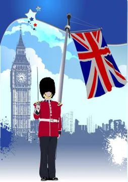 Background of united kingdom. vector illustration Stock Illustration