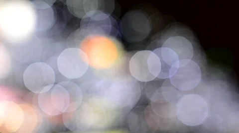 Background - urban tree decorated with colour christmas lights - night -blurred 스톡 동영상 44787346