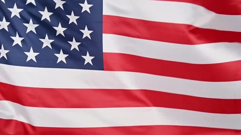 Background of US American flag waving in the wind Stock Footage 138358817