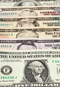 Background of u.s. dollars Stock Photos