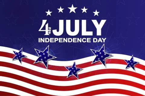 Background for USA Independence Day. Template for 4th of July design with sta Stock Illustration
