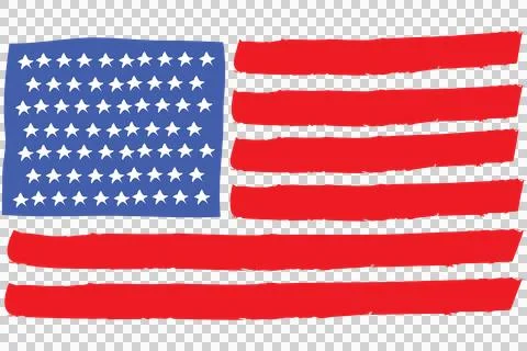Background with USA painted flag Stock Illustration