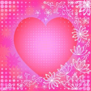 Background with valentine heart Stock Illustration