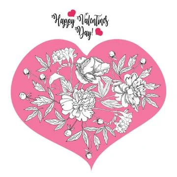 Background with Valentines day heart Stock Illustration