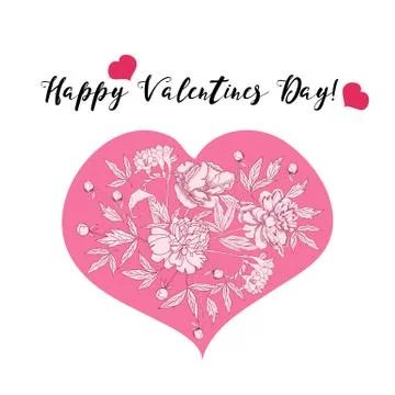 Background with Valentines day heart Stock Illustration