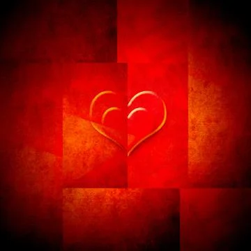 Background valentines day two transparent hearts Stock Illustration