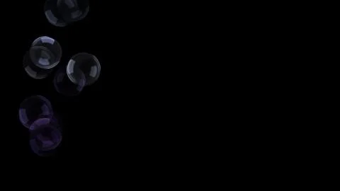 Background with a variety of multi-colored translucent soap bubbles. Stock Illustration