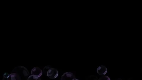 Background with a variety of multi-colored translucent soap bubbles. Stock Illustration
