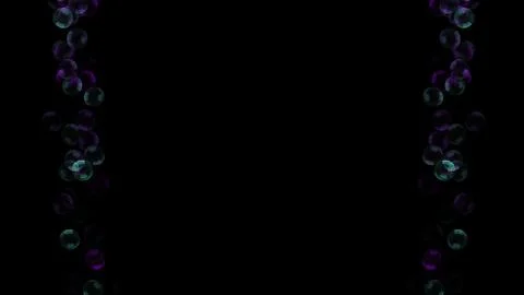 Background with a variety of multi-colored translucent soap bubbles. Stock Illustration