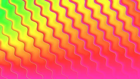 Background with a variety of multicolored waves in a paper style. Stock Illustration